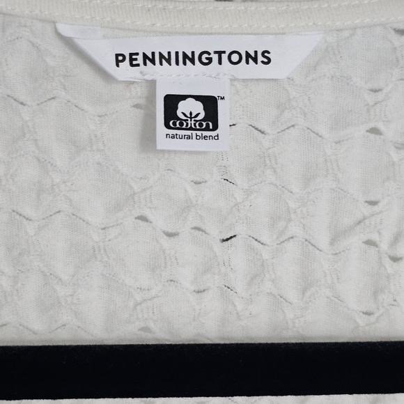 Plus Size 2X Penningtons White 3/4 Sleeve Tunic - Picture 10 of 13